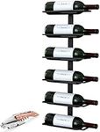 The Rack Co. Wall Series - Center Frame Wall Mount Wine Bottle Rack (6 Bottles)