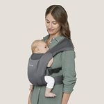 Ergobaby Embrace Cozy Newborn Baby Wrap Carrier (7-25 Pounds), Soft Air Mesh, Washed Black