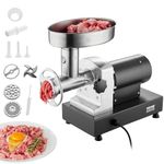 VEVOR Meat Grinder, 9 Lbs/Min Capacity Electric Meat Grinders with Blade, Grinding Plate, Sausage Maker, Stainless Steel Commercial Meat Mincer for Kitchen Restaurant Butcher Store