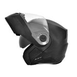HeadFox Helmet N2 Air 7 Smart Helmet with Bluetooth Calls | Music | GPS | Waterproof | Voice Asst. Dashing Double Visor (Matt Black, XL)