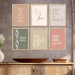 kotart Quotes wall Paintings with Frame for Home Decoration - Painting for Wall Decoration - Motivational Framed Painting for Living Room Bedroom Office Decor - Set of 6 (10x13, A)