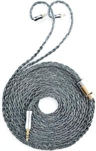 Tipsy Melody 3 IEM Upgrade Cable, 6.5ft (2m) Long, Enhanced Mids & Bass, 24-Core Silver-Plated, Deep Green (0.78mm - 2 Pin)