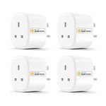 Smart Plug With Energy Monitoring, WiFi Smart Plug Works With Apple HomeKit, Alexa, Google Home, Smart Socket Remote Control Timer Plug, No Hub Required, 13A, 4 Packs