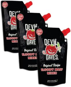 Devil Daves Bloody Mary Mix | Non-Alcoholic Cocktail Mixer, Bold & Briny Medium Heat, 12 oz Reclosable Travel Pouch (Pack of 3)