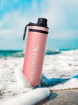 NAUTICA Stylish Triple-Layer Insulated Bottle-1pc (Fender) | 500ml | SS Steel 24 Hours Hot & Cold Solid-babypink