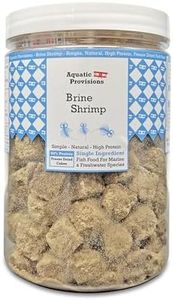 Aquatic Provisions Freeze Dried Brine Shrimp Cubes 2.5 oz, Fish Food for Freshwater and Marine Aquarium Species