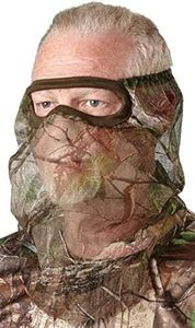 Hunters Specialties 3/4 Facemask, Realtree Edge - Hunting Breathable Mesh Mask with Adjustable Nose Piece