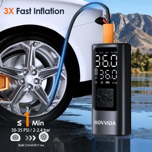 HOVVIDA Cordless Tyre Inflator – 150PSI Portable Air Compressor