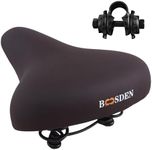 BOOSDEN Brown Bike Seat, Brown Bike Saddle, Vintage, Mountain Bike Seat and Road Bike Saddle, Comfortable Bike Seat for Men and Women, Waterproof and Shockproof