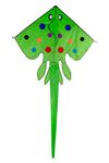 In The Breeze 70-Inch Stingray Delta Kite with Tube Tail, Green