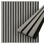 Concord 3D Wall Panels | Acoustic Wood Panels for Wall - Grey | 94.5” x 5” Each | Soundproof Paneling | Wall Panels for Interior Wall Decor - COA1422 (Pack of 6) 18.7 sqft.