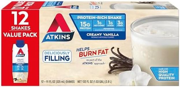 Atkins Ready To Drink Shake,French Vanilla, 12 Count