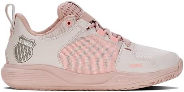 K-Swiss Women's Ultrashot Team Tennis Shoe, Almost Mauve/Sepia Rose/Pale Neon Coral, 6.5 M