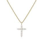 PAVOI 14K Gold Plated Cross Necklac