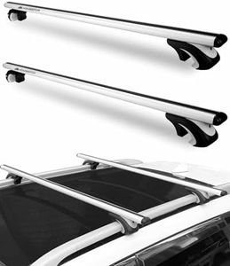 Komsepor Car Roof Rack Cross Bars 55” Thick Aluminum Crossbars Universal Roof Rack Adjustable Roof Cross Bars with 200 lbs Load Capacity Fits Most Vehicles with Existing Raised Side Rails with Gap