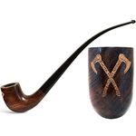 10.2' Long tobacco smoking pipe - (26cm) for 9mm filter. Vikings, Valhalla WORLDWIDE shipping.