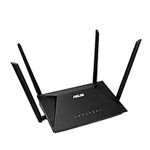 ASUS RT-AX53U Dual Band WiFi 6 Extendable Router with Mobile Tethering (Replacement of 4G 5G routers) free Network Security Parental Control, VPN, AiMesh Compatible, Gaming & Streaming Smart Home USB