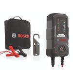 Bosch C30 Car Battery Charger, 3.8 Amps, With Trickle Function - For 6V/12V Lead-acid, WET, EFB, GEL, AGM and Open VRLA Batteries, Comes with a UK Style Plug