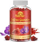 Saffron Extract Gummies-Sugar Free Saffron Supplement 88mg Enhanced with GABA, Saint John's Wort, Passion Flower- Saffron Supplements for Kids, Women, Men. Focus and Mood Support. 60 Saffron Gummies