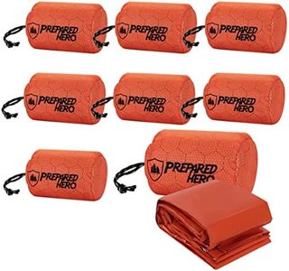 Prepared Hero Survival Bag - 8 Pack - Emergency Sleeping Bag, Thermal Bivy Sack for Camping, Hiking, Outdoor. Lightweight, Portable, Survival Shelter.