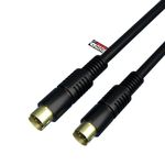 rhinocables S-Video Male to Male Cable S Video SVHS Lead Super Video TV, Camcorder, Graphics 4 Pin Mini Din Wire S-VHS Gold Plated Plugs (1m)