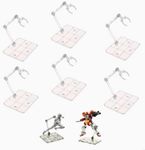 TSY TOOL 6 Pcs of HG144 Action Figure Stand, Display Holder Base, Doll Model Support Stand Compatible with 6" HG RG SD SHF Gundam 1/44 Toy Clear