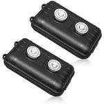 2Pcs Magnetic Key Holder Under Car, Hide A Key Magnetic Car Key Holder Key Hider, Magnetic Key Box for Outdoor Travel, Waterproof Hidden Key Holder Car Key Case for Under Car Vehicles (Black)