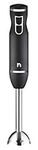 New House Kitchen Immersion Hand Blender 2 Speed Stick Mixer with Stainless Steel Shaft & Blade, 300 Watts Easily Food, Mixes Sauces, Purees Soups, Smoothies, and Dips, Black