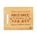 Gifts for Mom from Daughters or Son on Mothers Day,Birthday,Christmas,Engraved Bamboo Cutting Board Personalized Presents for Mom