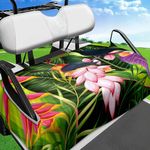 Takytao Golf Cart Seat Covers, Blanket for Golf Cart, Universal Golf Cart Seat Towel Fits All EZGO, Yamaha, Club Car, Icon and More Golf Carts, 51''x 31''(Leaf and Bird), GFYT-5131-07