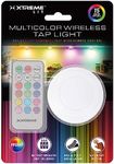 Xtreme Lit Multicolor Wireless Tap Light with Remote Control, 15 Colors, Tap On and Off