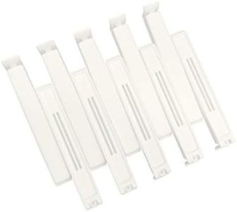10 Pcs Plastic Sealing Clips, Bag Sealing Clip for Snacks, Chip Bags and Kitchen Food Storage Bag, 4 inches, Pure White