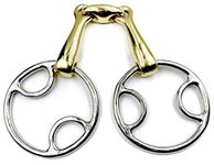 OTTE Wilkie Bevel / Beval Bit Horse Bit Snaffle with Lozenge German Silver Loose Ring (4.5")