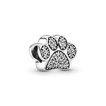 Pandora Jewelry - Sparkling Paw Print Charm in Sterling Silver with Clear Cubic Zirconia