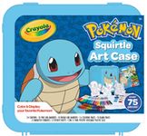 Crayola Pokémon Squirtle Coloring Art Case (71+ pcs), Kids Art Set, Coloring Pages and Markers, Pokemon Toys, Holiday Gift for Kids, 4+