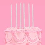 xo, Fetti 10 Iridescent Glitter Party Cake Candles Tall Thin - 10 Pcs | Bachelorette Party, Birthday Girl Gift, Fun Cake Decoration Supplies, Baby Shower, Cute Cupcake Topper