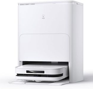ECOVACS DEEBOT X5 Omni Saugroboter mit Wischfunktion, 12,800Pa Saugroboter, ZeroTangle Technologie, TruEdge™ Edge Mopping, 70℃ heißes Wasser Mop Waschen, Auto Anheben des Mopps, Selbstentleerung