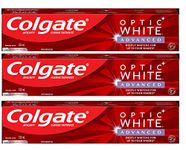 Colgate Optic White Advanced Teeth Whitening Toothpaste, Sparkling White, 133 Ml, 3 Count