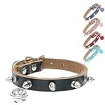 BINGPET Genuine Leather Cat Collar 