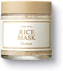 I'm From Rice Mask 110 g, exfoliating wash off facial mask for dull skin, organic rice, pore clearing, remove dead skin cells, uneven skin tone, smooth skin, moisturizing, radiant