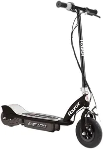 Razor E100 Kids Ride On 24V Motorized Powered Electric Kick Scooter Toy, Speeds up to 10 MPH with Brakes, and Pneumatic Tires for Kids Ages 8+, Black