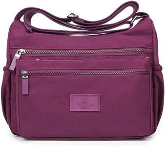 VOLGANIK ROCK Lightweight Crossbody Purse - Women's Water Resistant Anti Theft Travel Bag with RFID Pocket and Medium Size Shoulder Bag