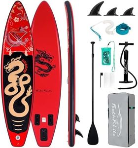 FEATH-R-LITE 11' Inflatable Ultra-Light Stand Up Paddle Board for All Skill Levels Included with SUP, Adj Paddle, Pump, Backpack, Leash, Waterproof bag