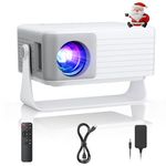Mini Projector, AKIYO O1 2025 Upgraded 15000Lumen Projector, 360° Rotating, Auto Keystone, 50% Zoom, Portable Projectors 1080P Full HD Supported, Compatible with iOS/Android/TV Stick/HDMI/USB/Switch