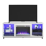 Ameriwood Home Lumina Fireplace TV Stand for TVs up to 70", White