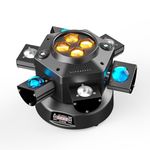 180W LED Moving Head Lights 4 in 1 RGBW Stage Light 6 Arms Party Lights for Wedding Party KTV Church Live Show
