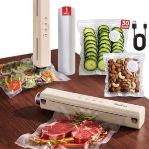 Roaddeer 2-in-1 Vacuum Sealer (Machine+30 Reusable Vacuum Bags+1 Roll)