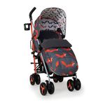 Cosatto Supa 3 Pushchair with Footmuff – Lightweight Stroller from Birth to 25Kg - Easy, Compact, Umbrella Fold, Large Shopping Basket, Carry Handle Footmuff (Charcoal Mister Fox)