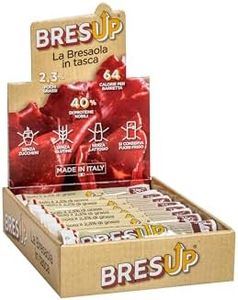 Bresup - barrette di bresaola, barretta proteica, senza zuccheri, low carb, poche calorie, confezione da 10 pezzi (10x35g)