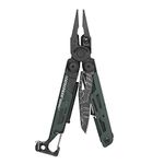 Leatherman Signal - Survival Multi Tool with 19 Tools, Lockable, Ferro Rod Fire Starter, Hammer and Whistle, Made in USA, Taupe Green, Nylon Sleeve